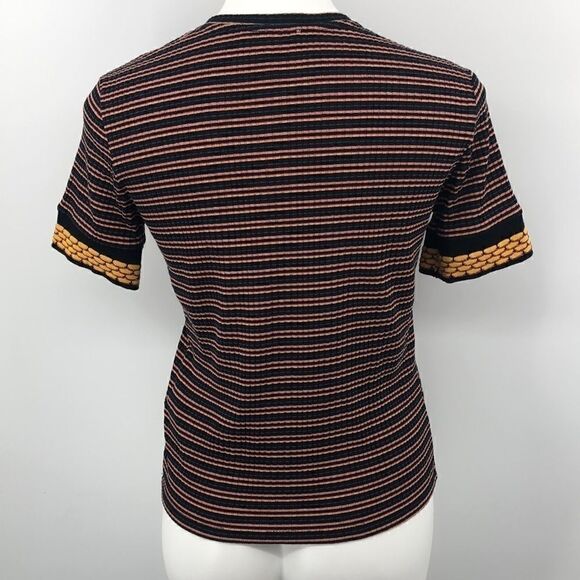 Zara black striped polyester blend top - Picture 3 of 6